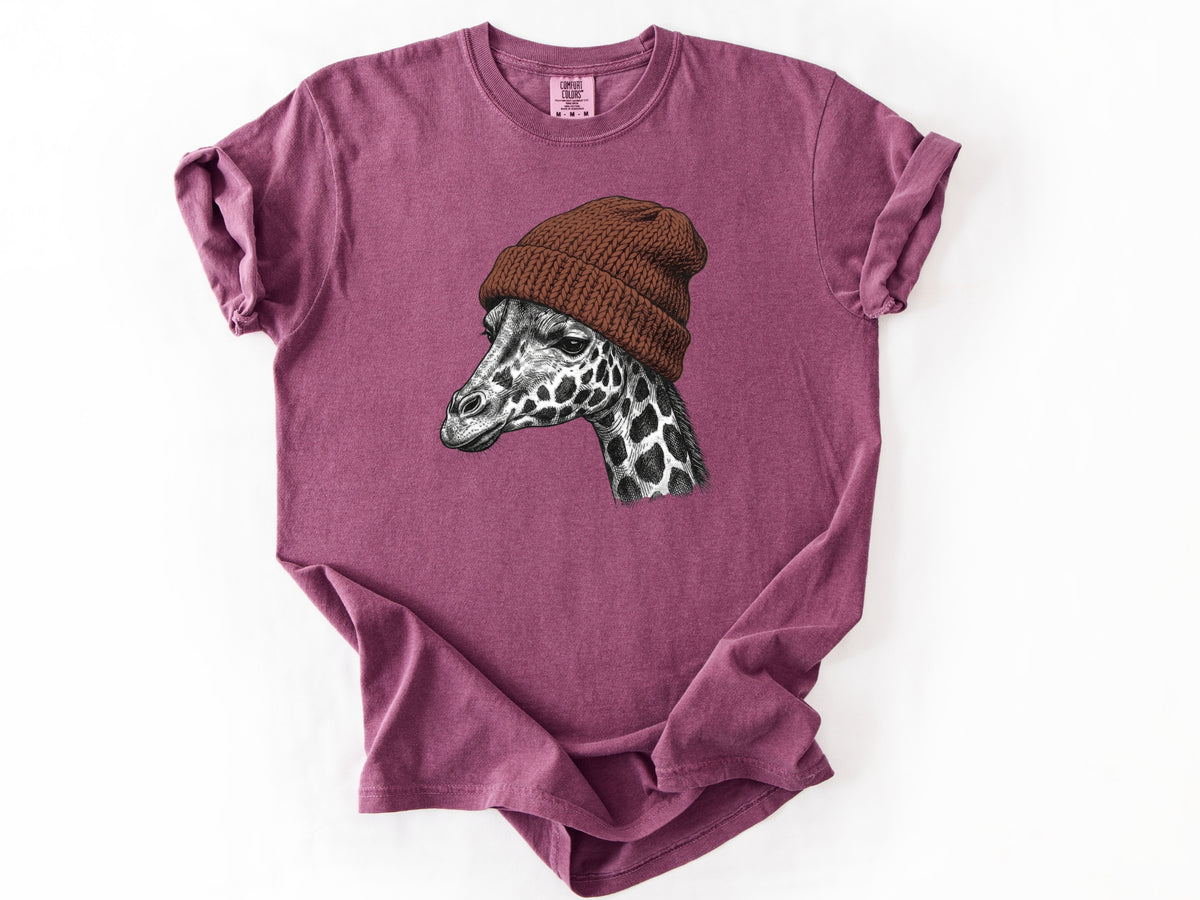 Giraffe in a hat Tee