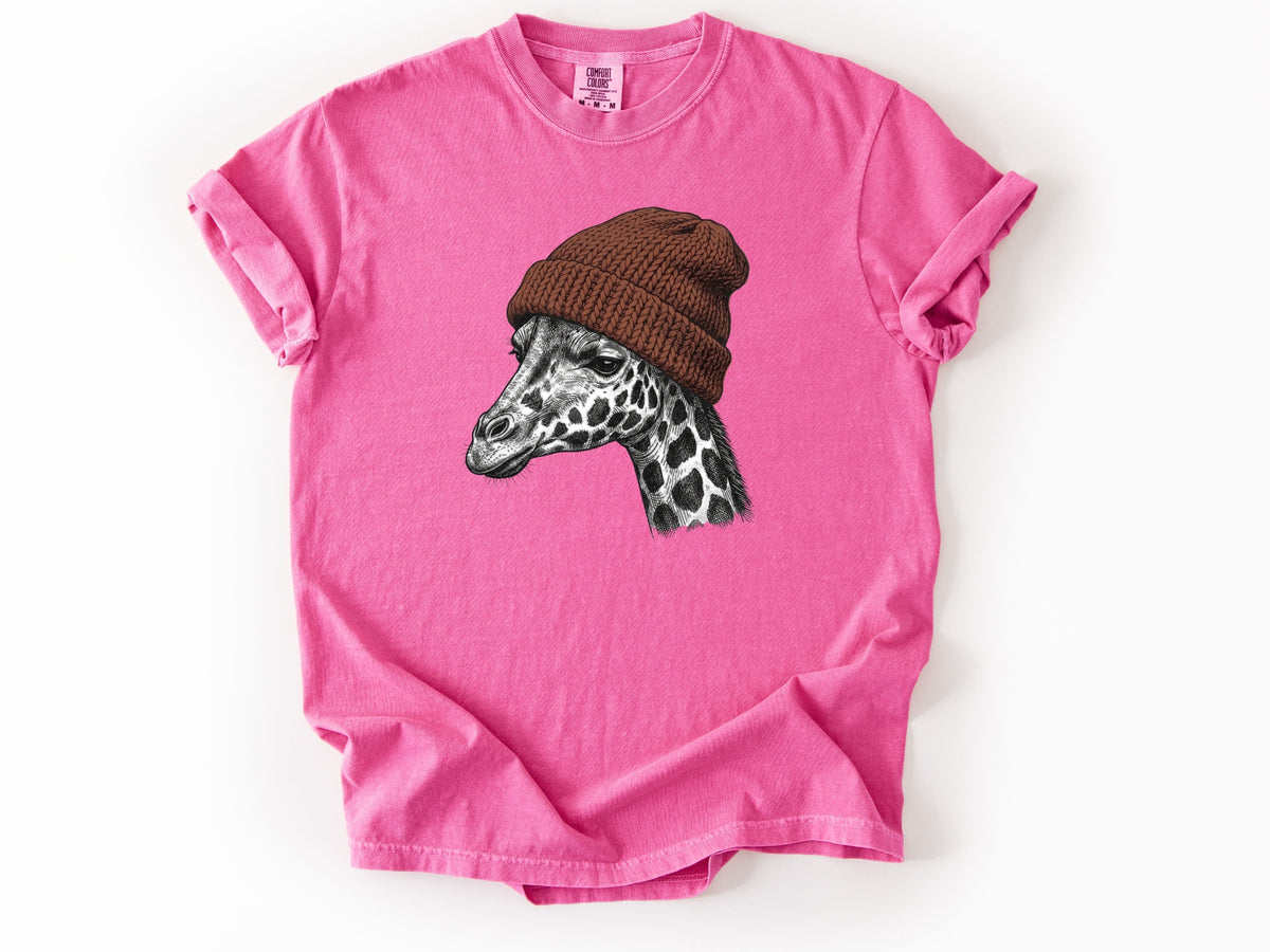 Giraffe in a hat Tee