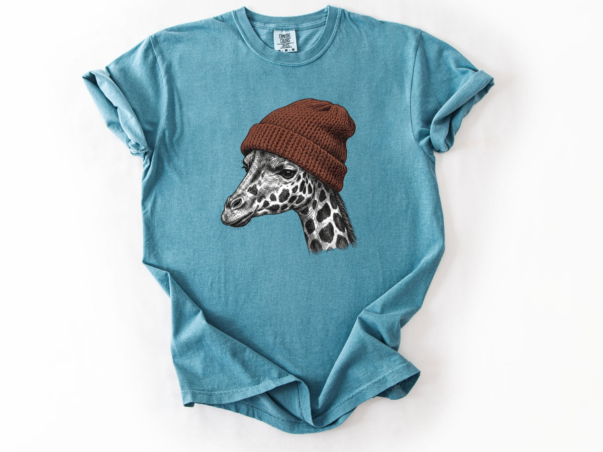 Giraffe in a hat Tee