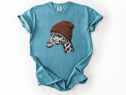 Giraffe in a hat Tee